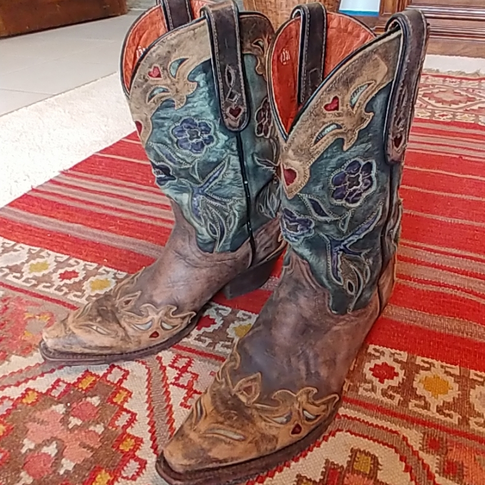 Dan Post bluebird cowboy boots